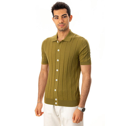Gran Sasso Elegantes grünes Baumwoll-T-Shirt für Herren