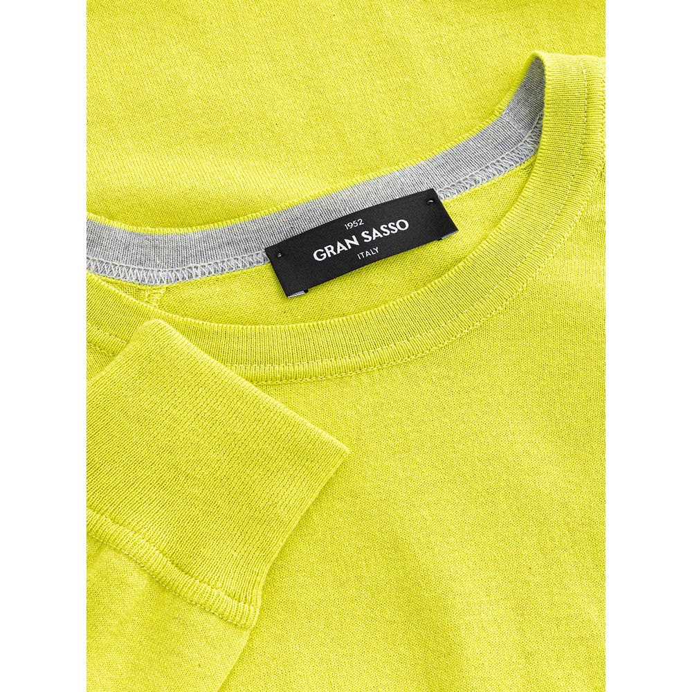 Gran Sasso Sonnengelber italienischer Baumwollpullover