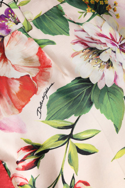 Dolce & Gabbana Multicolor Floral High Waist Straight Pants