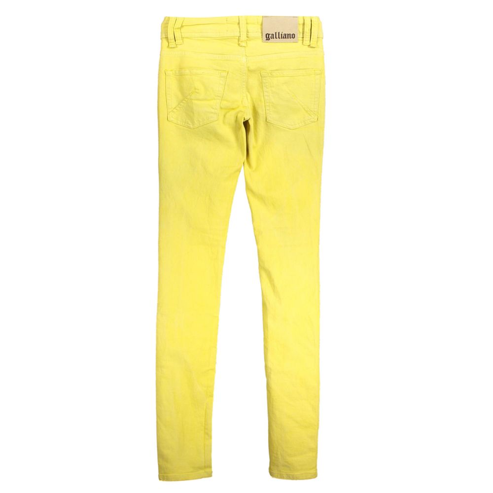John Galliano Gelbe Baumwolljeans für Damen