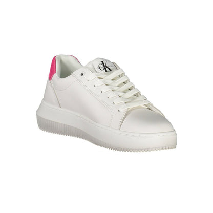 Calvin Klein Damen Sneaker aus weißem Leder