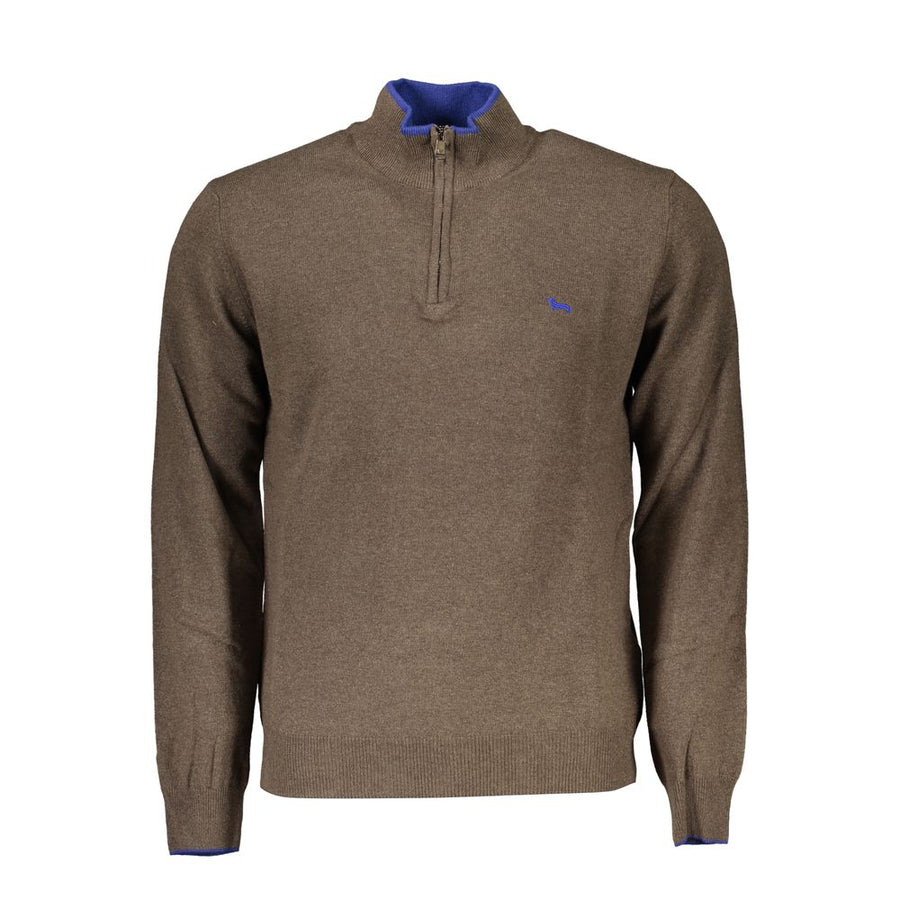 Harmont & Blaine Pullover mit halbem Reißverschluss und Kontrastdetails