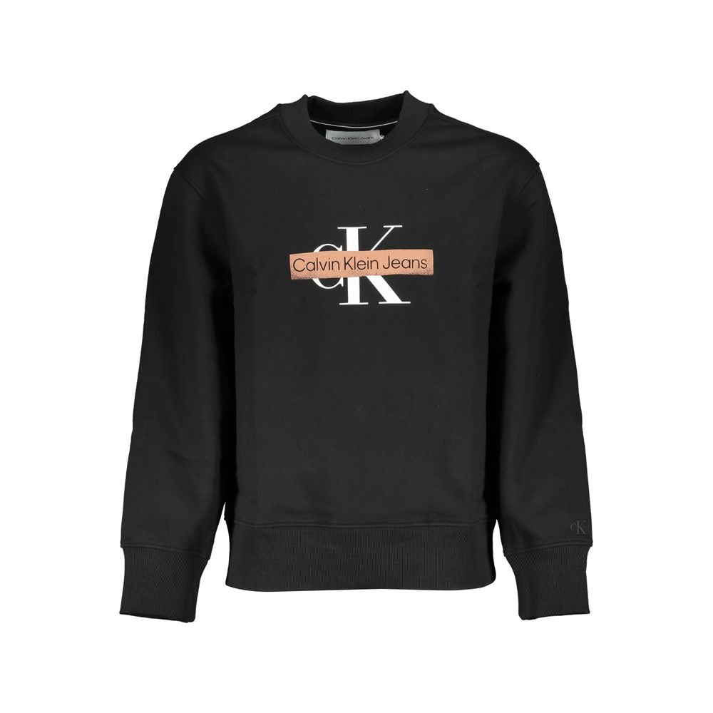 Calvin Klein Herrenpullover aus schwarzer Baumwolle