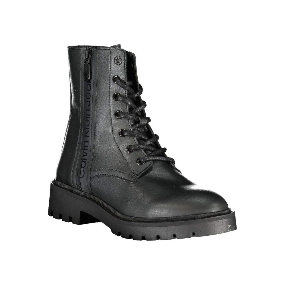 Calvin Klein Damenstiefel aus Polyester, Schwarz