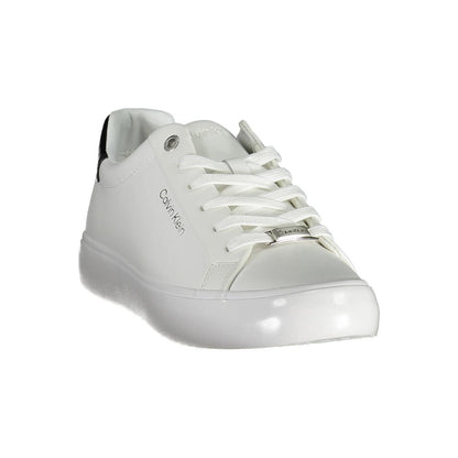 Calvin Klein Damen Sneaker aus weißem Leder