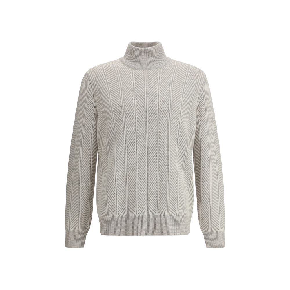 Brunello Cucinelli White Cashmere Sweater