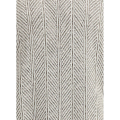 Brunello Cucinelli White Cashmere Sweater