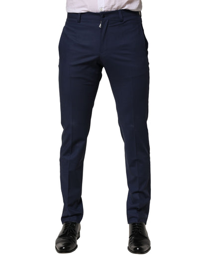 Dolce &amp; Gabbana – Dunkelblaue Anzughose aus Wolle