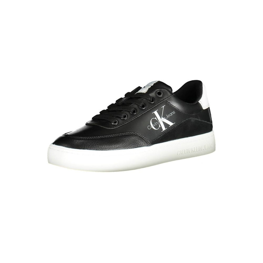 Calvin Klein Damen-Sneaker aus schwarzem Leder