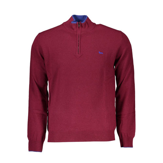 Harmont &amp; Blaine Eleganter Pullover mit halbem Reißverschluss und Stickerei-Detail