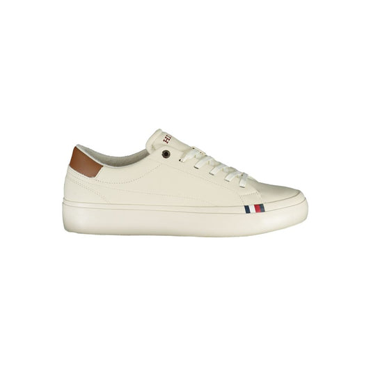Tommy Hilfiger – Weiße Polyethylen-Sneaker für Herren