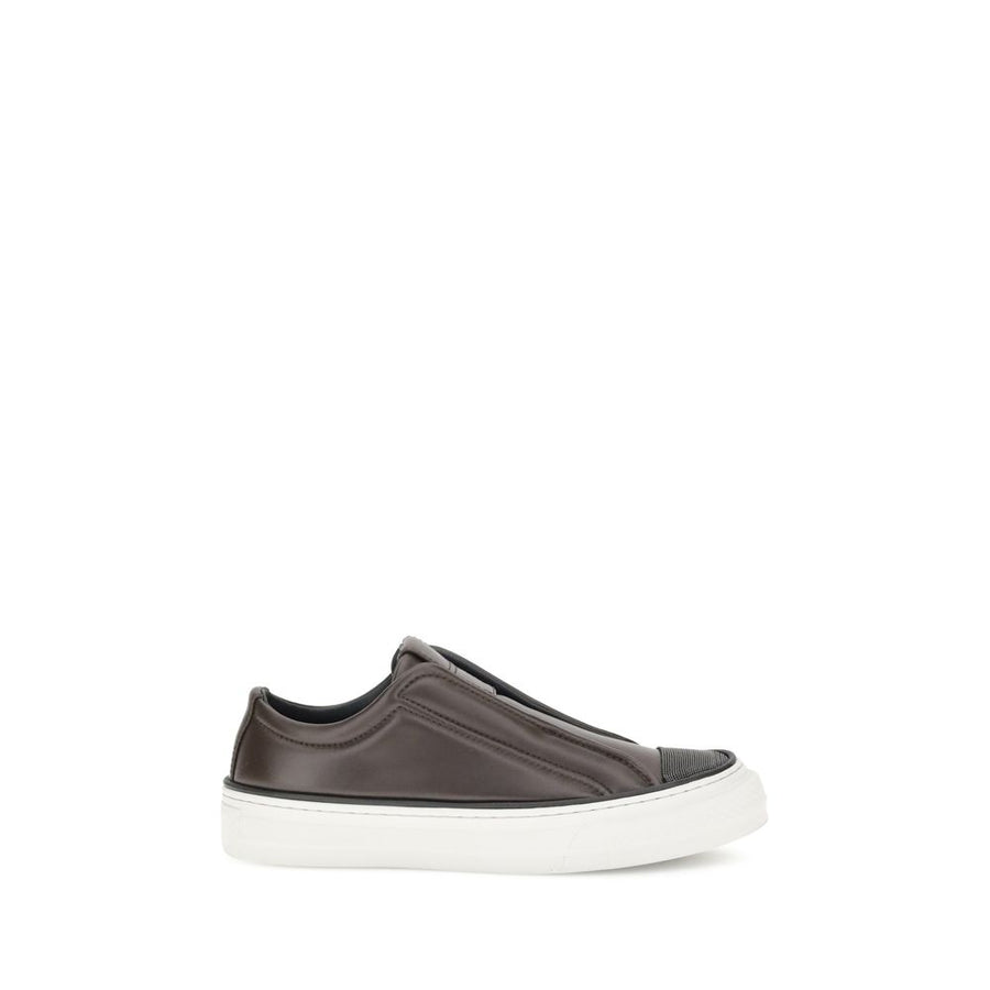 Brunello Cucinelli Black Rubber Low Top Sneakers