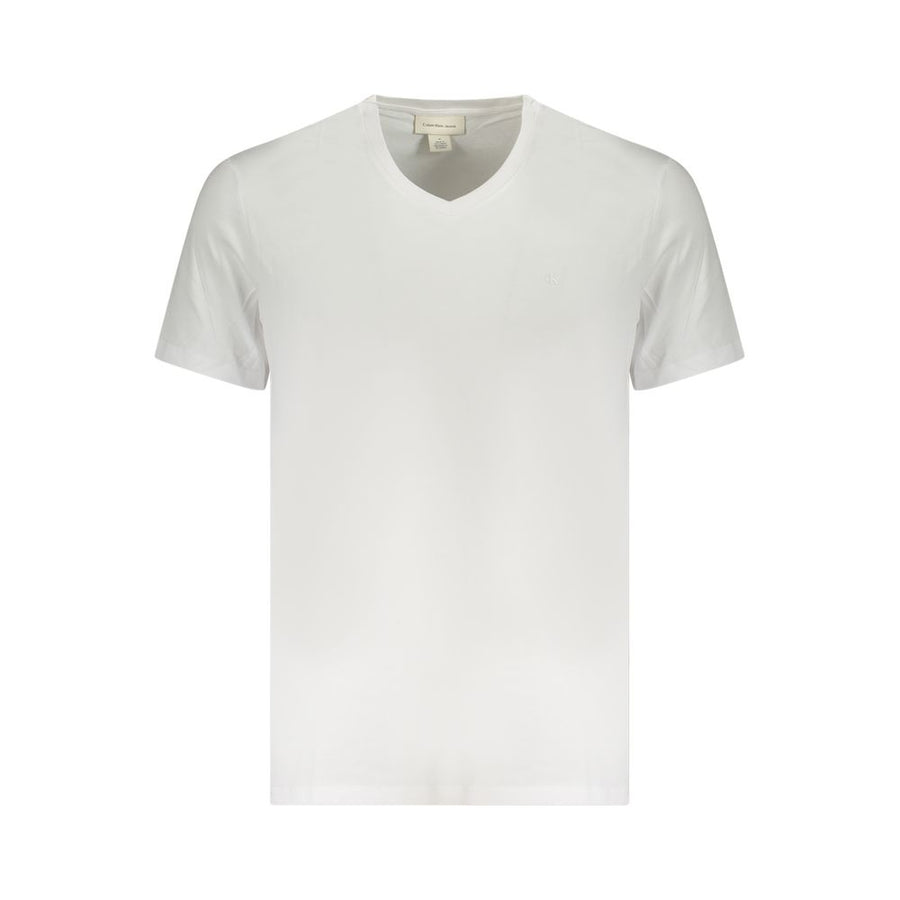 Calvin Klein White Cotton Men T-Shirt