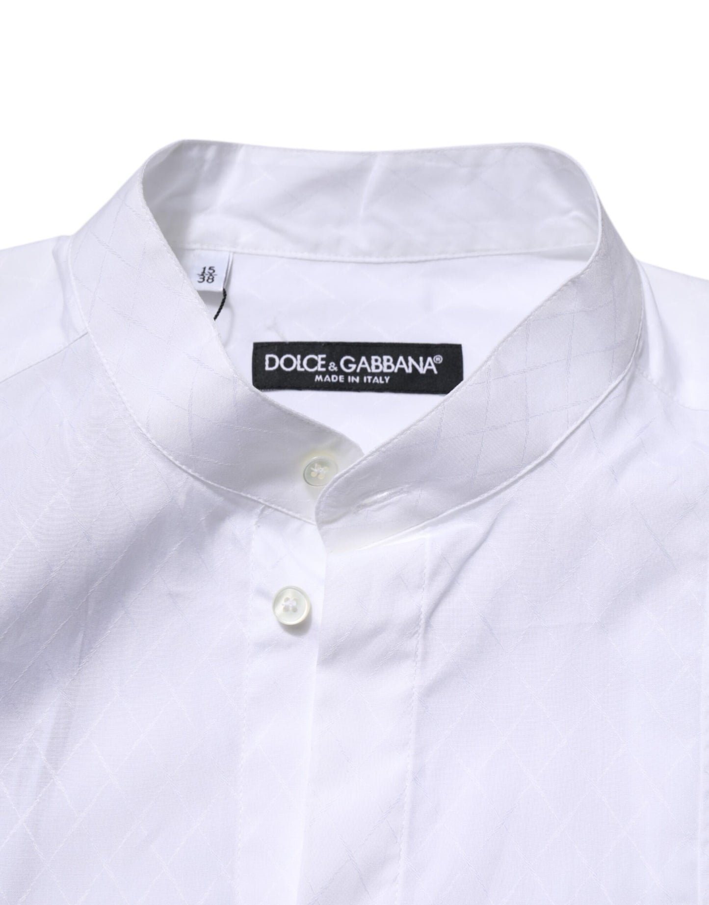 Dolce &amp; Gabbana – Schmales, langärmliges, formelles Hemd aus weißer Baumwolle