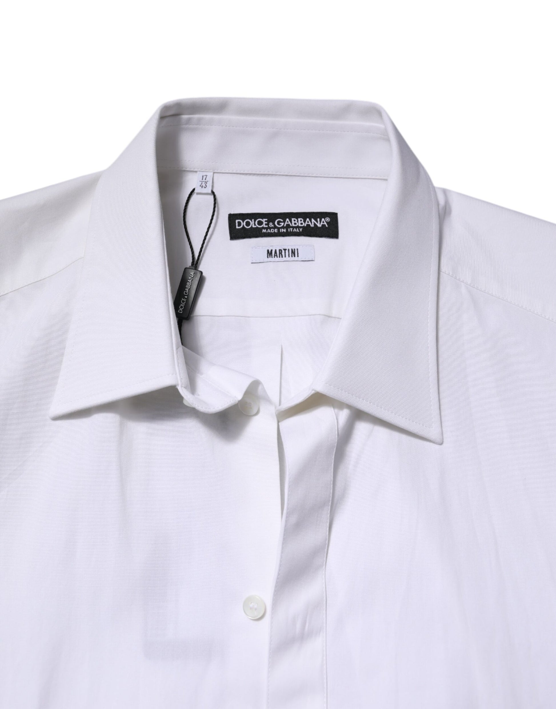 Dolce &amp; Gabbana – Weißes MARTINI-Hemd mit langen Ärmeln