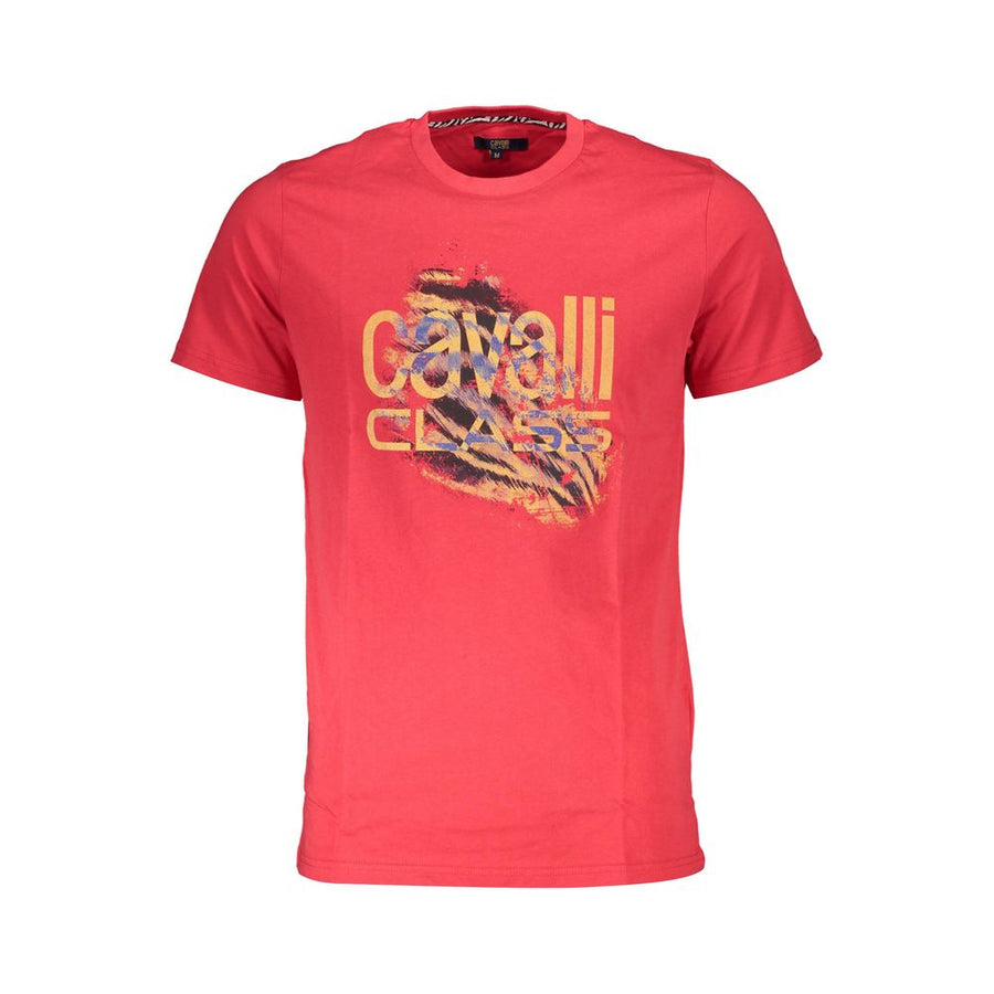 Cavalli Class Red Cotton Men T-Shirt