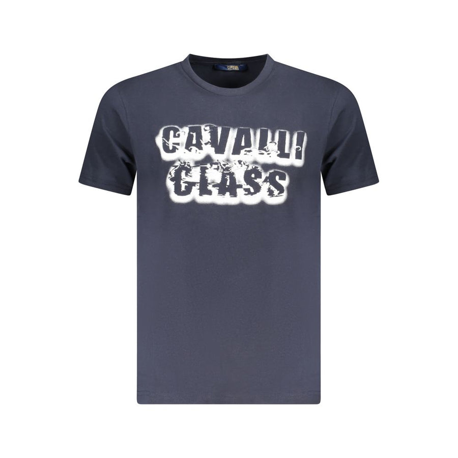 Cavalli Class Blue Cotton Men T-Shirt