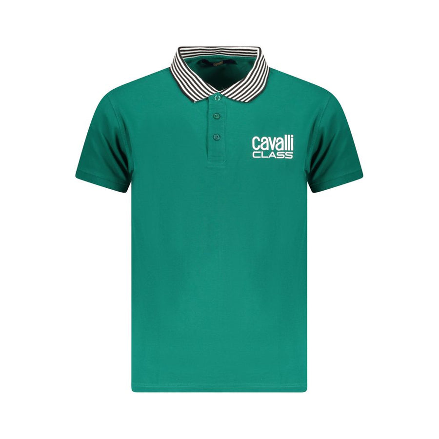 Cavalli Class Black Cotton Men T-Shirt