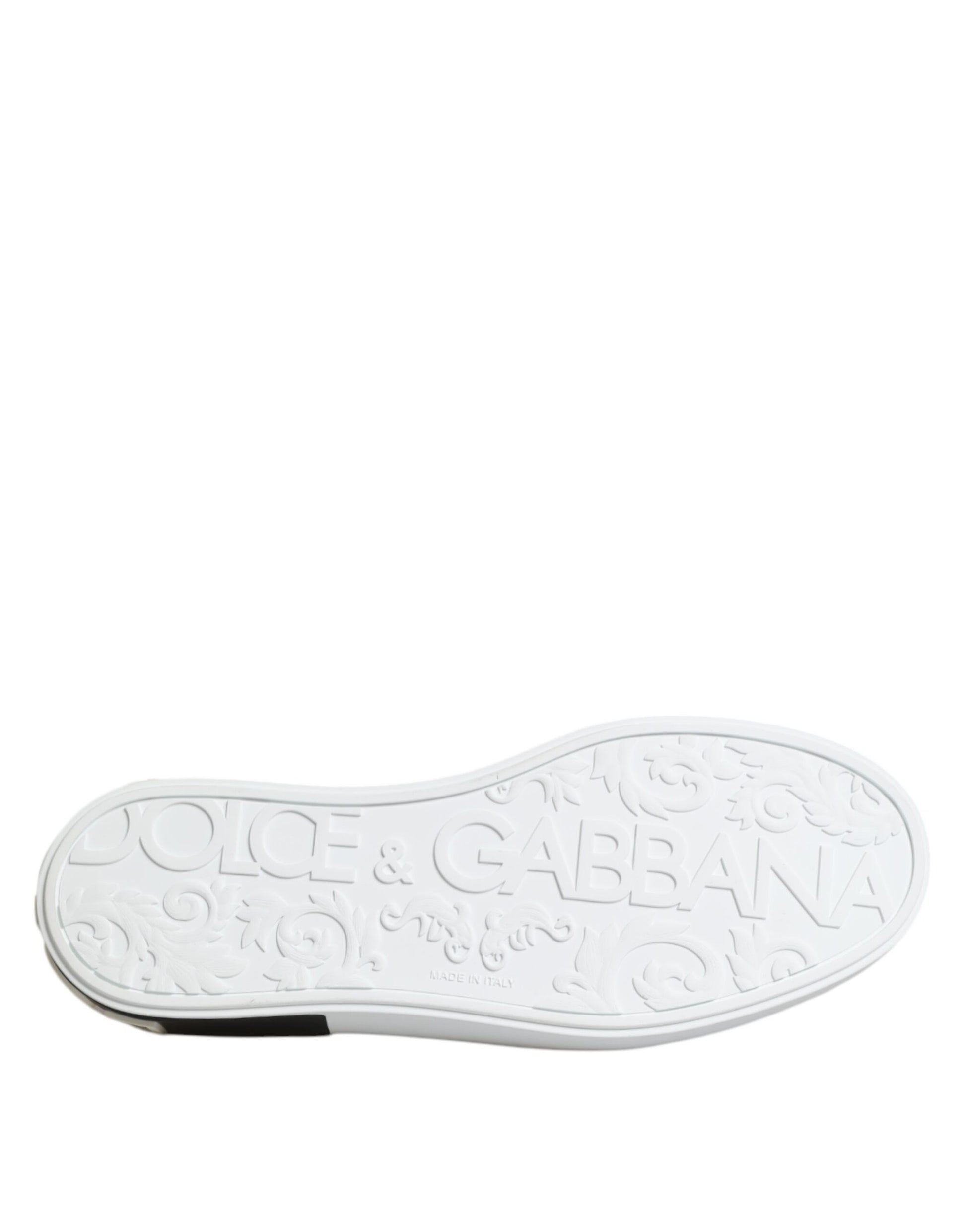 Dolce & Gabbana Red Logo Low Top Slip On Men Sneakers Shoes