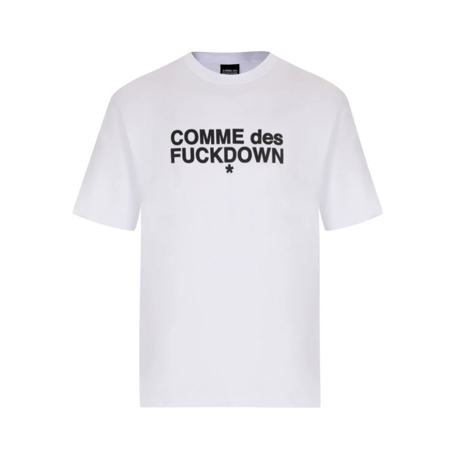 Comme Des Fuckdown White Cotton T-Shirt