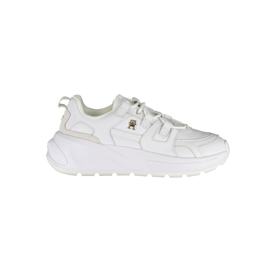 Tommy Hilfiger White Polyurethane Women Sneaker