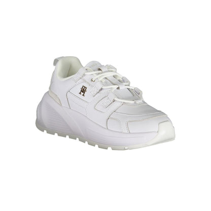 Tommy Hilfiger White Polyurethane Women Sneaker