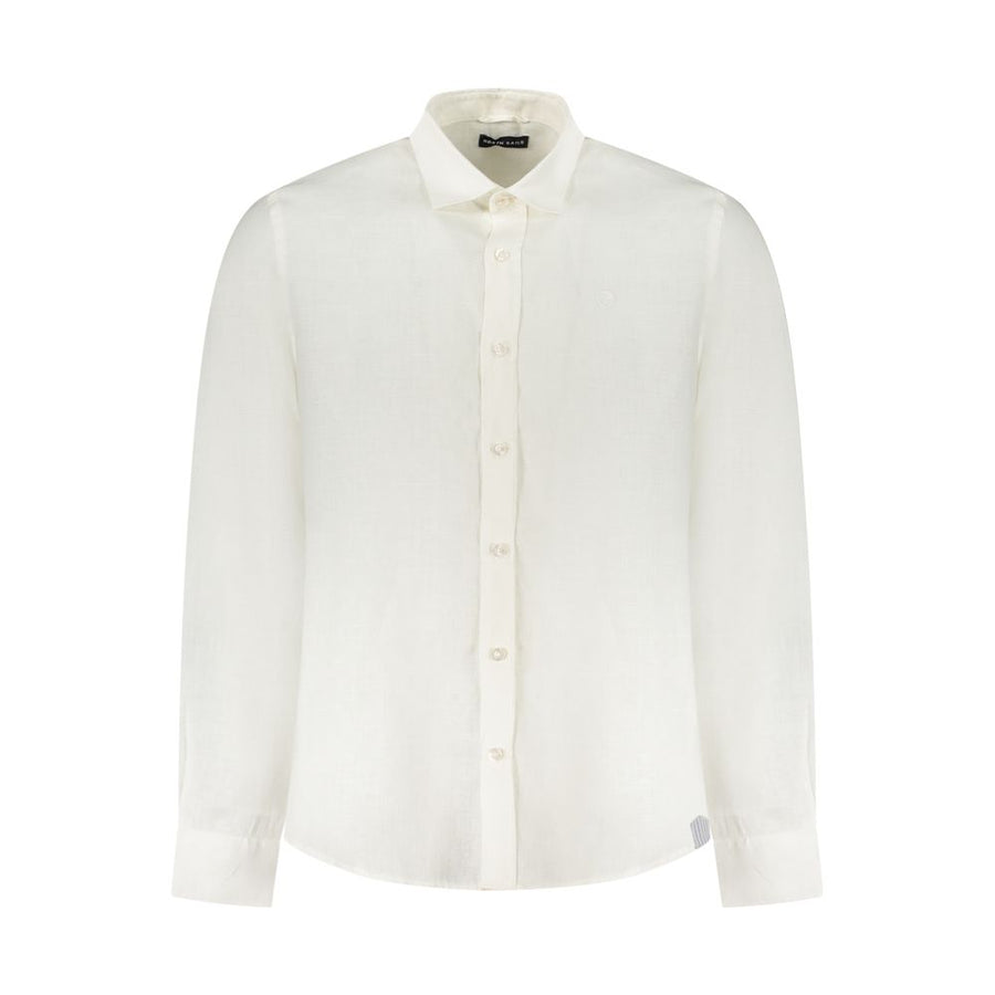 North Sails Bianco Linen Men Shirt