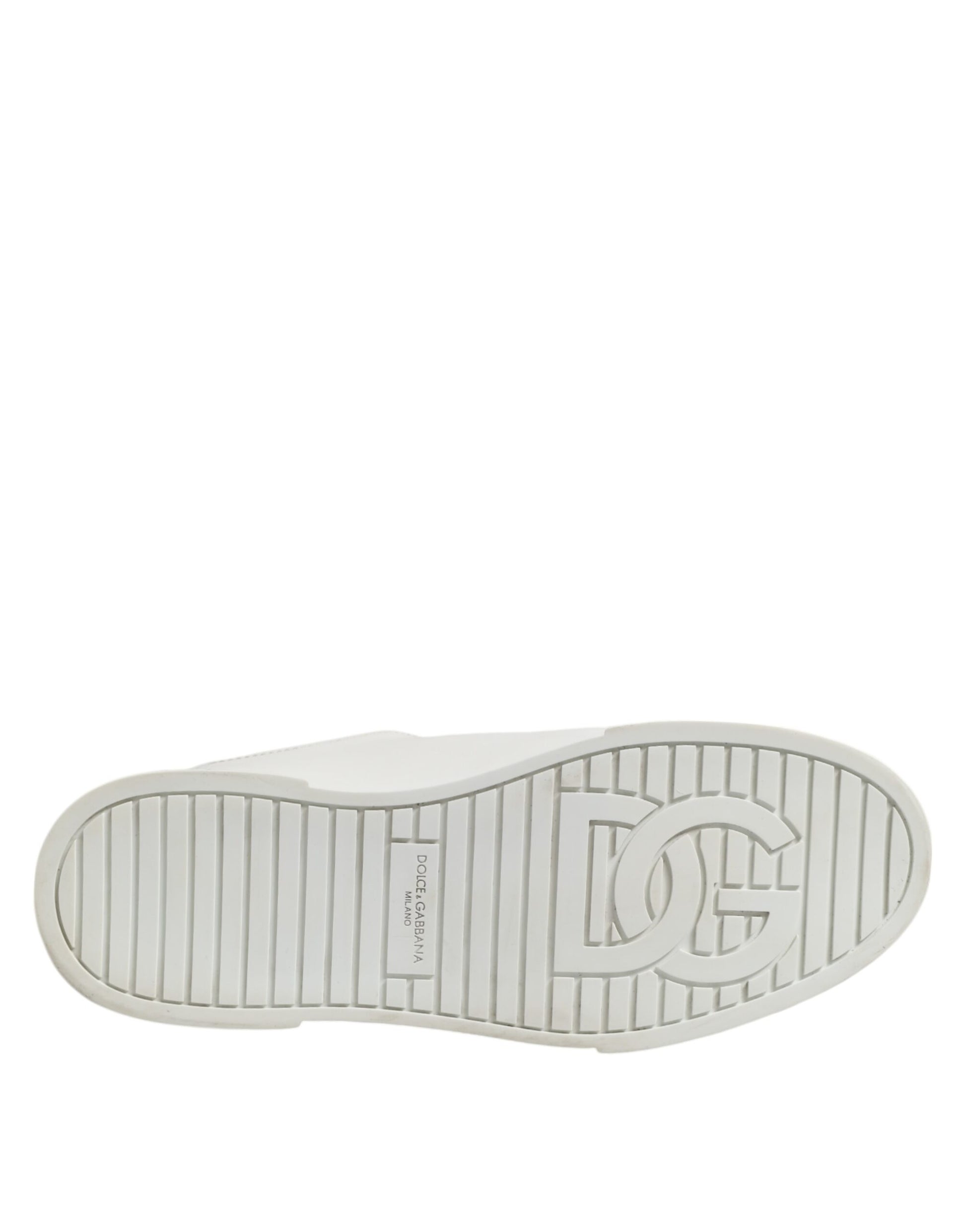 Dolce & Gabbana White Logo Lace Up Low Top Men Sneakers Shoes