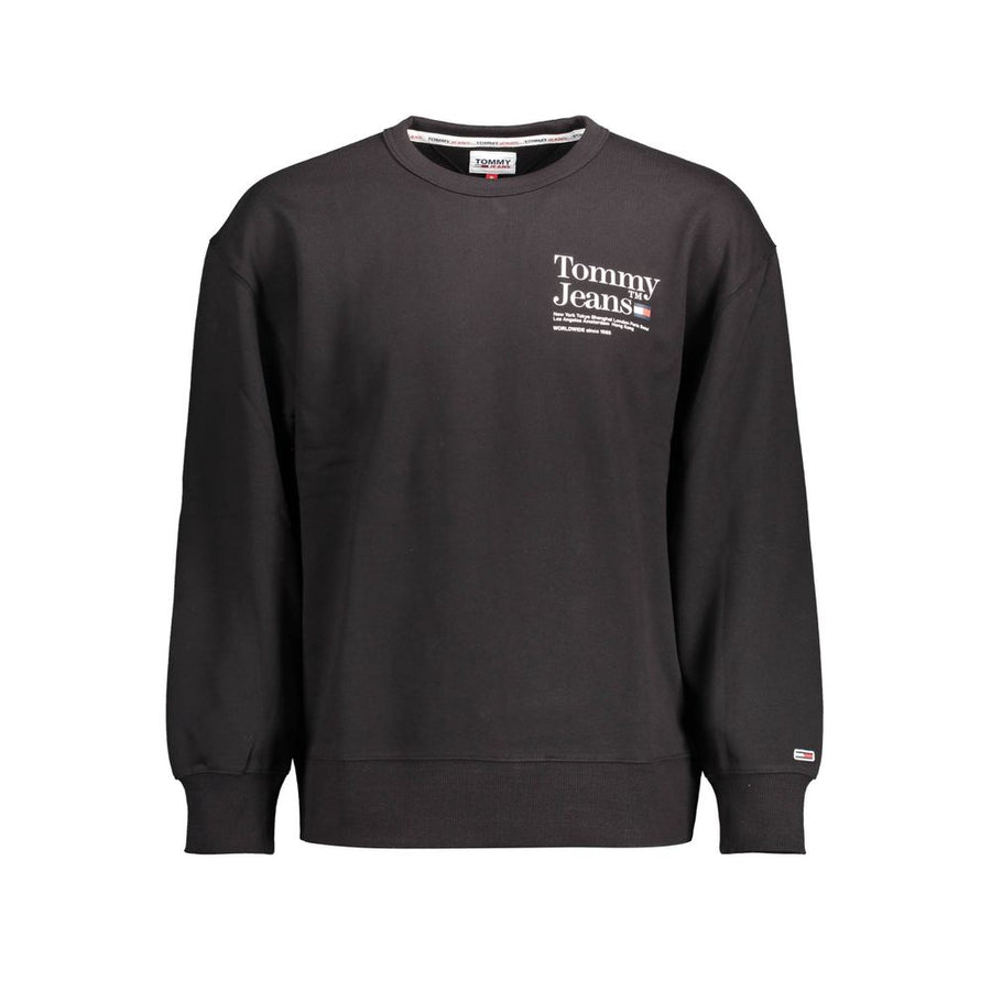 Tommy Hilfiger – Schwarzer Baumwollpullover für Herren