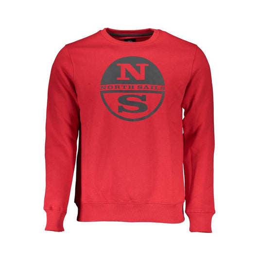 North Sails Roter Baumwollpullover für Herren