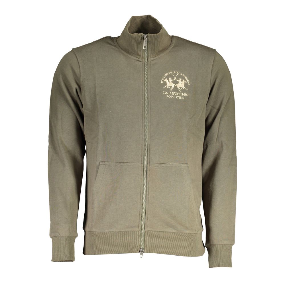 La Martina Grüner Baumwollpullover für Herren