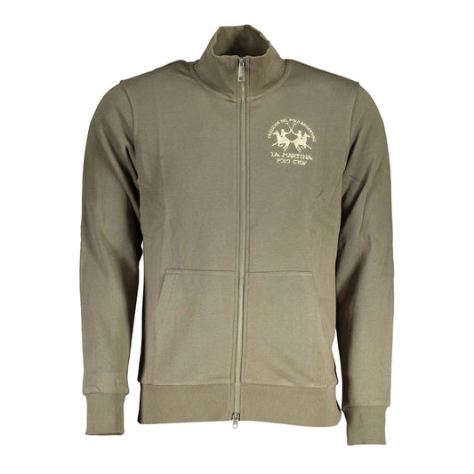 La Martina Grüner Baumwollpullover für Herren