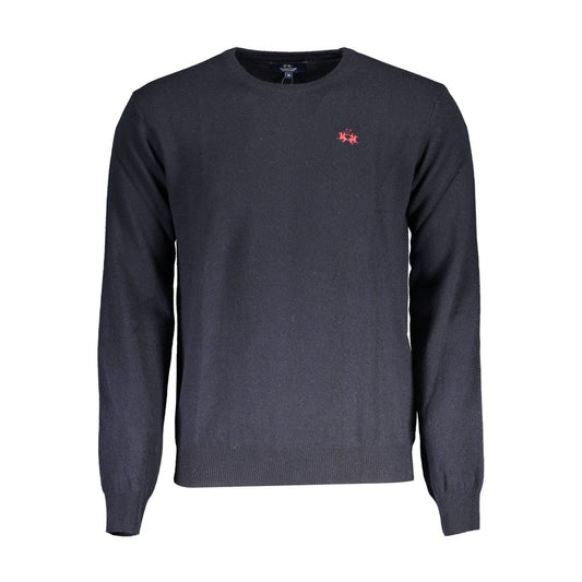 La Martina Blauer Wollpullover