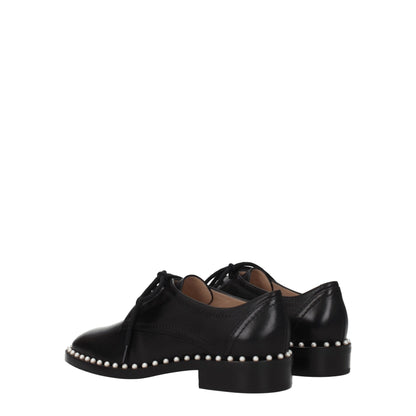 Stuart Weitzman Black Leather Oxfords And Derbies