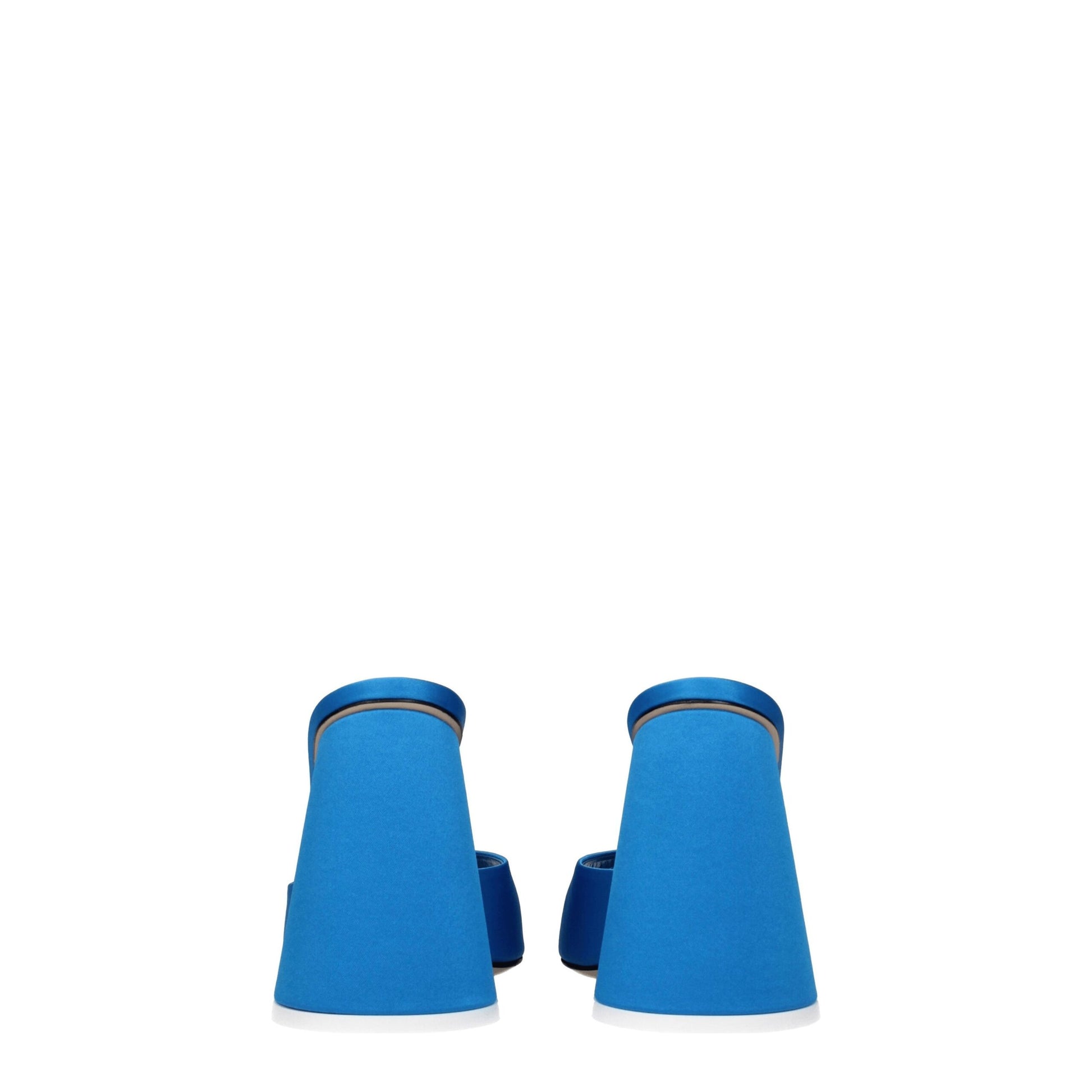 The Attico Light Blue Satin Platform Sandals