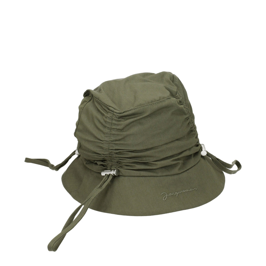 Jacquemus Grüne Fischerhüte aus Baumwolle