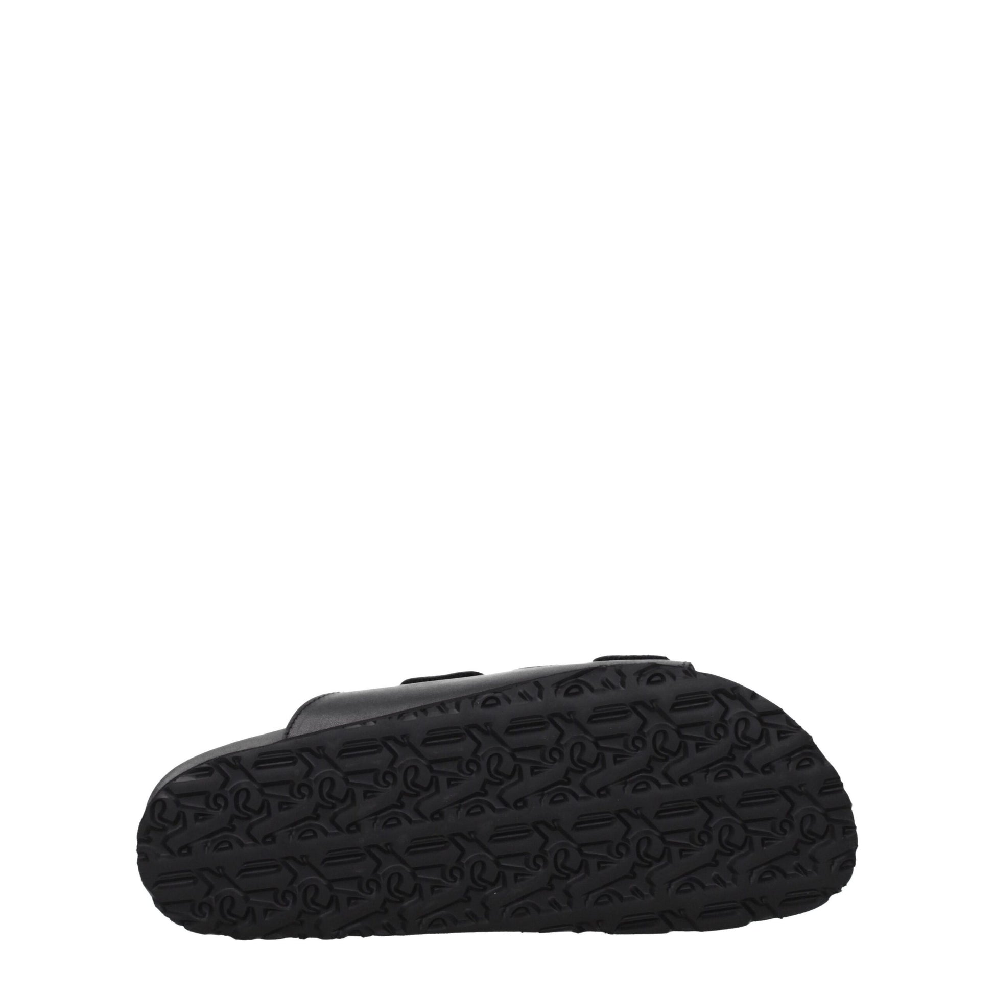 Palm Angels Black Leather Slippers Sandals