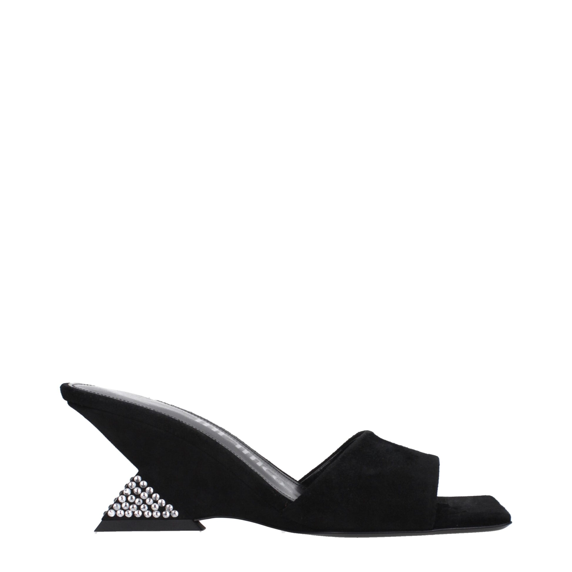 The Attico Black Leather Platforms
