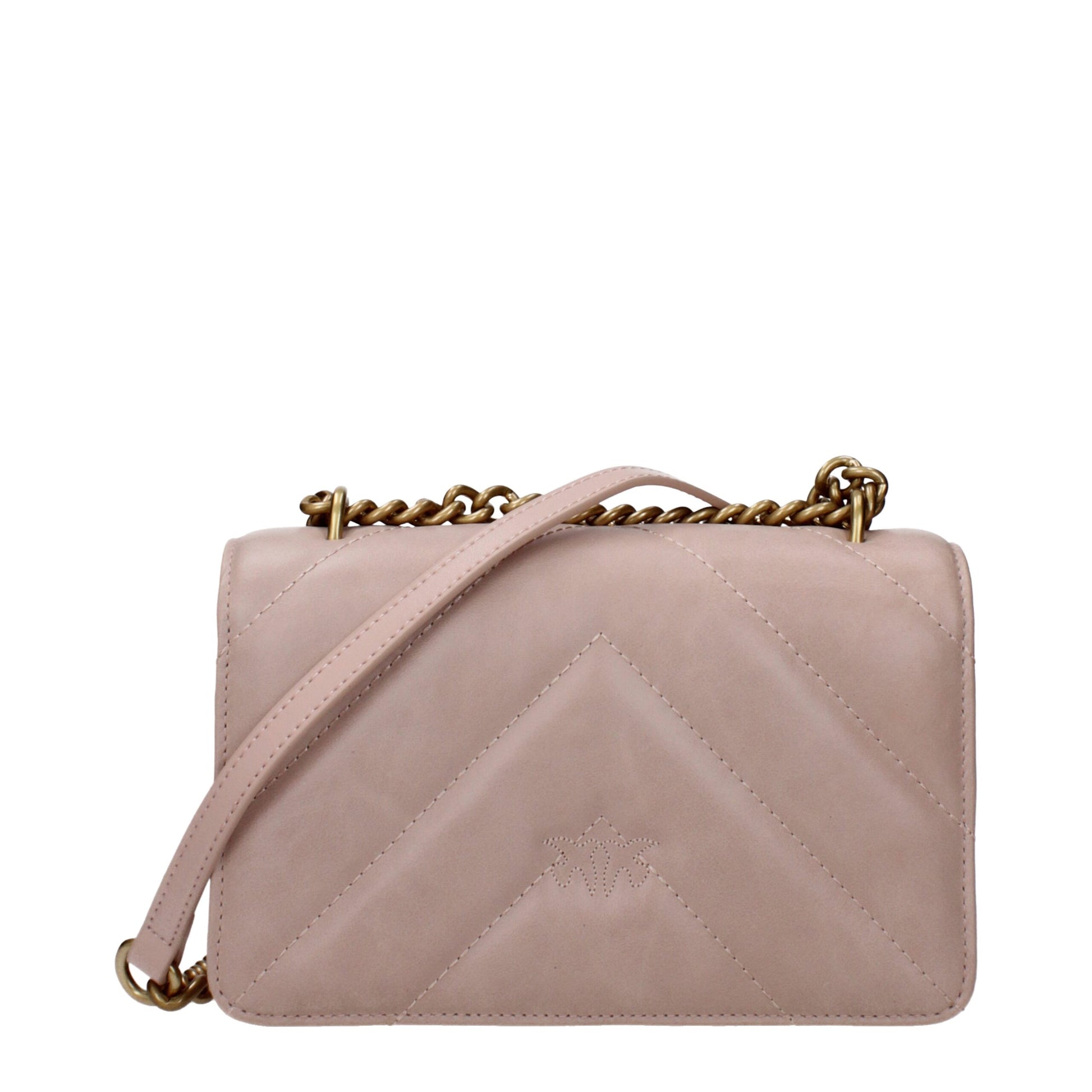 PINKO Pink Leather Crossbody Bag