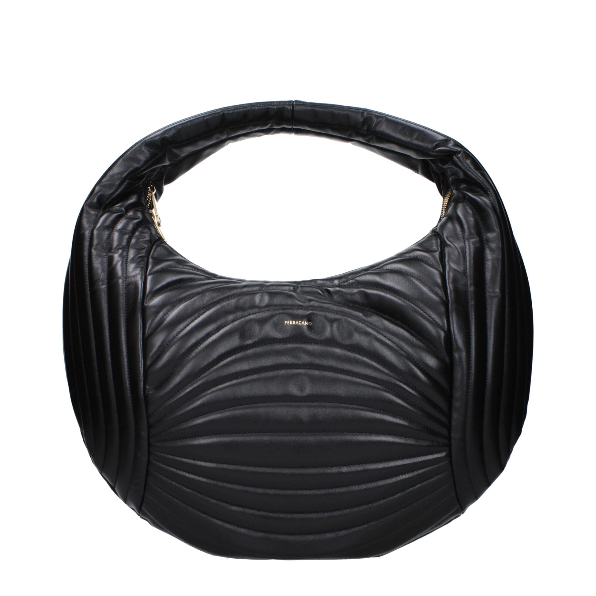 Salvatore Ferragamo Black Leather Handbag