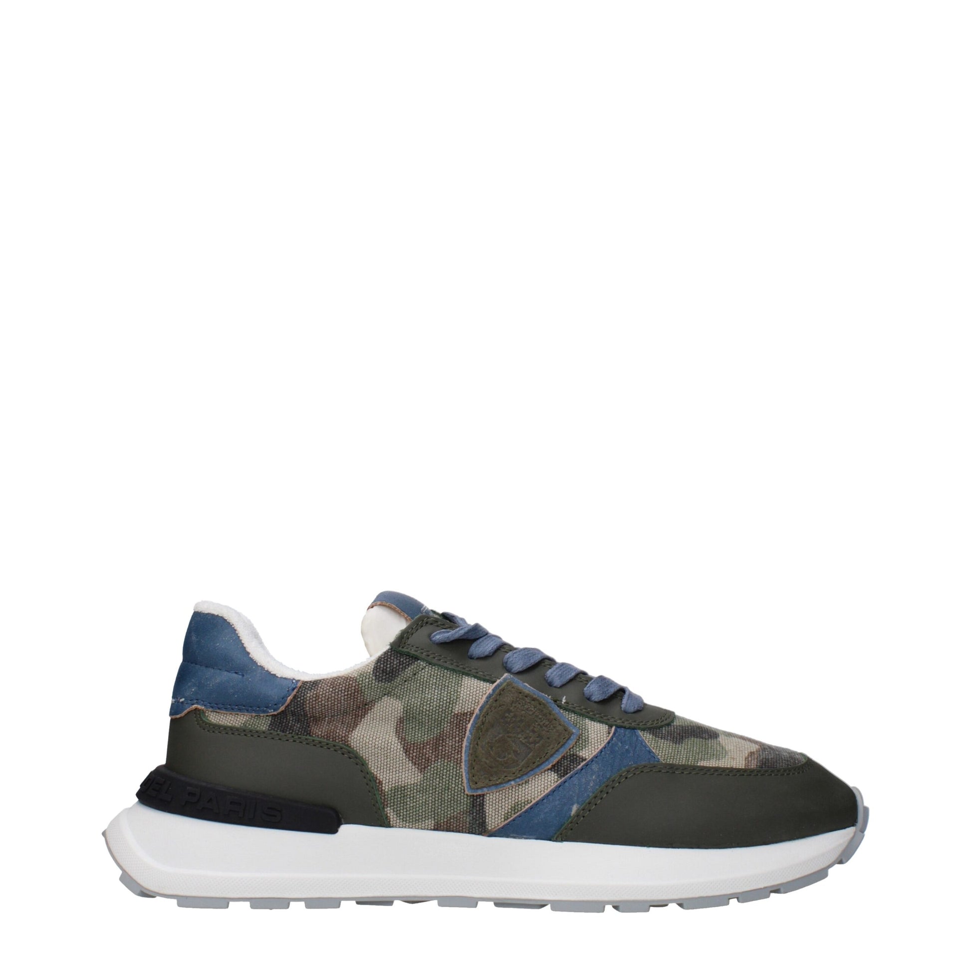 Philippe Model Green Fabric Athletic Sneakers