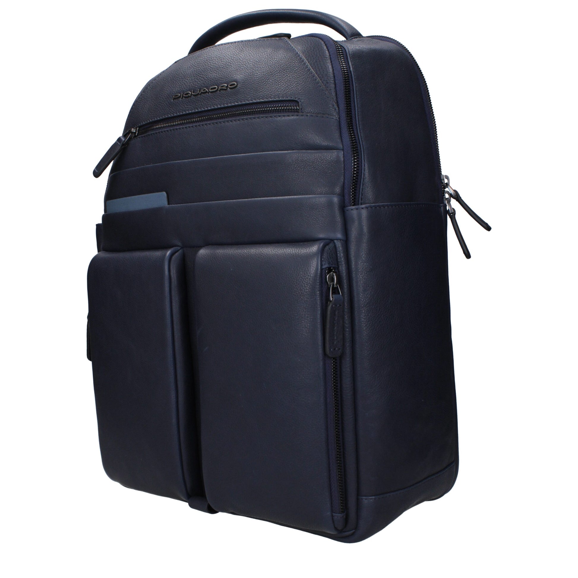Piquadro Blue Leather Backpack