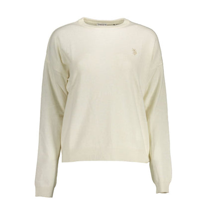 US POLO ASSN. Weißer Wollpullover