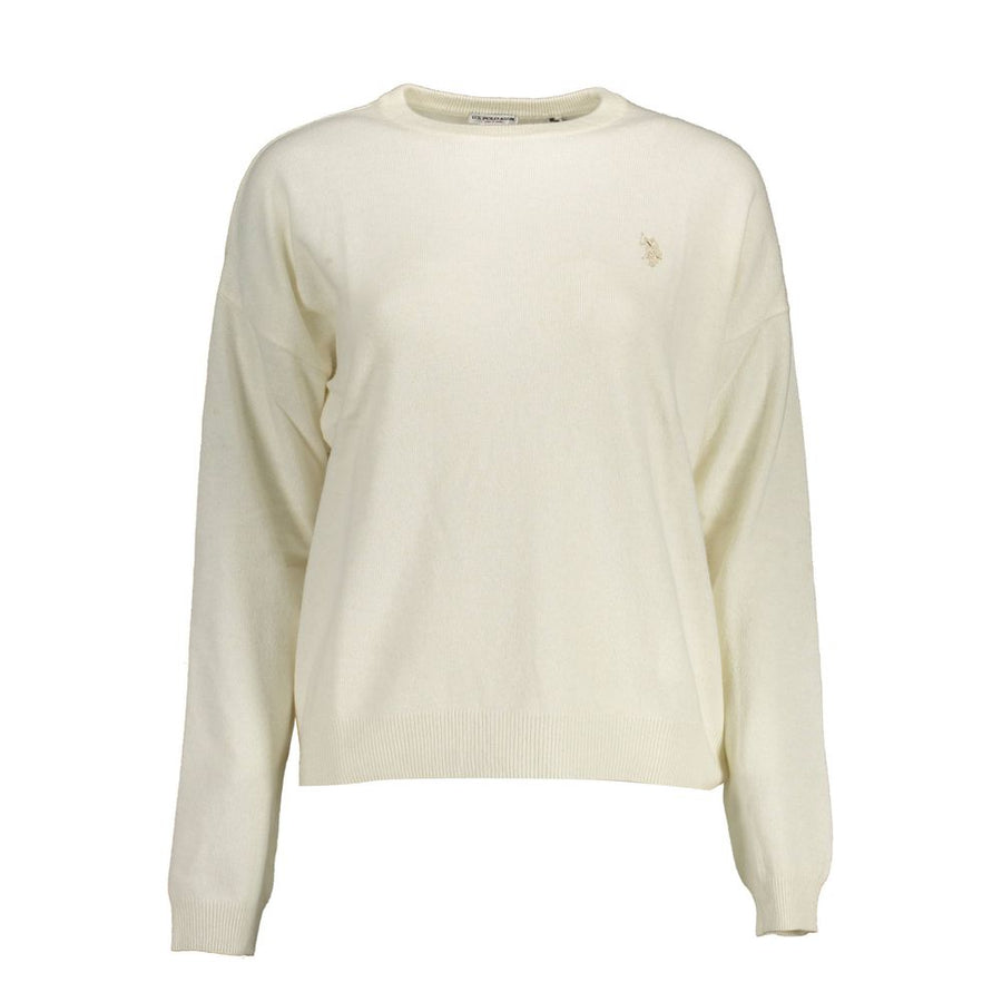 US POLO ASSN. Weißer Wollpullover