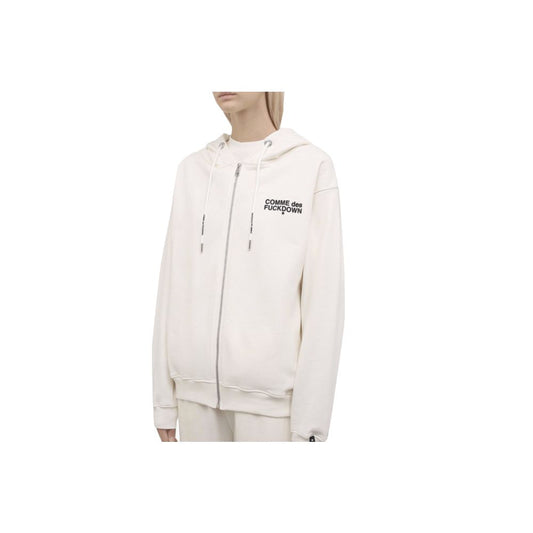 Comme Des Fuckdown Weißer Baumwollpullover für Damen
