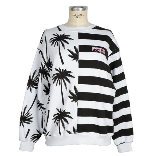 Comme Des Fuckdown Schwarzer Baumwollpullover für Damen