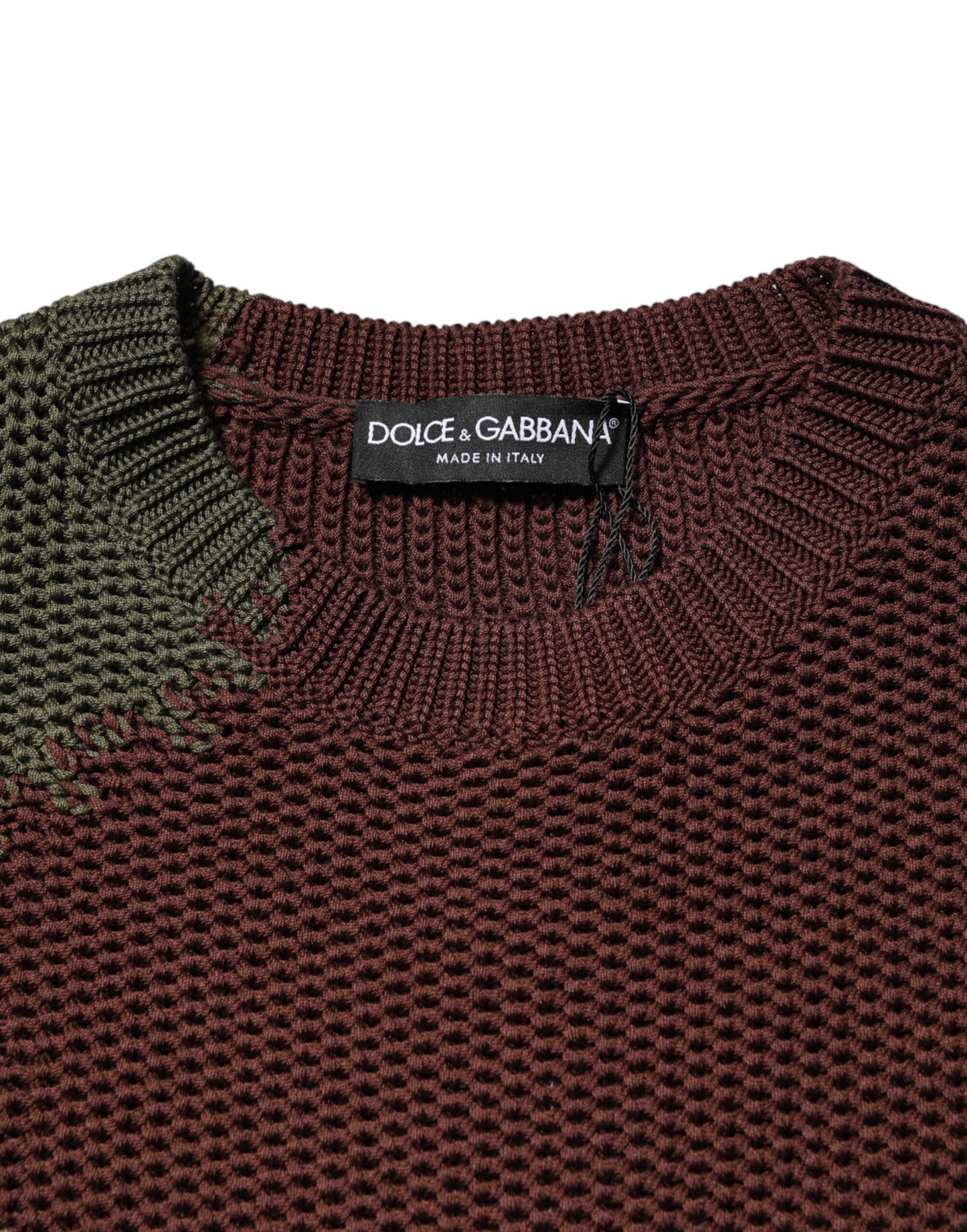 Dolce &amp; Gabbana Mehrfarbiger abstrakter Herrenpullover aus Baumwolle