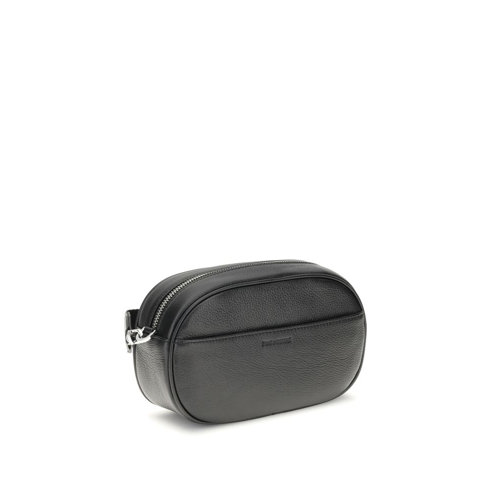 Zadig & Voltaire Black Calf Leather Bos Taurus Shoulder Bag