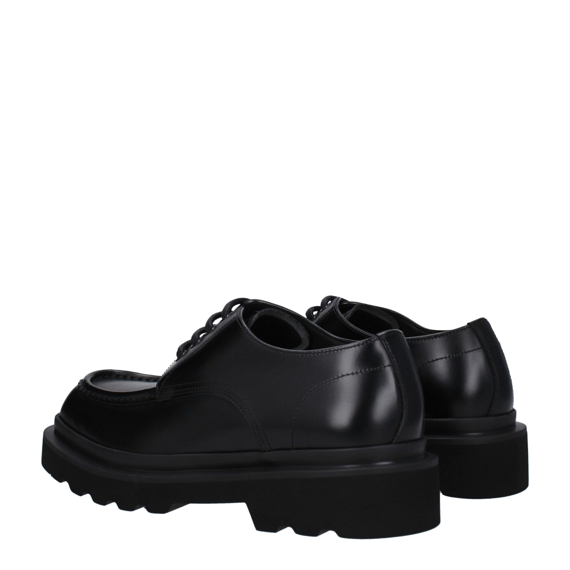 Dolce & Gabbana Black Leather Oxfords And Derbies
