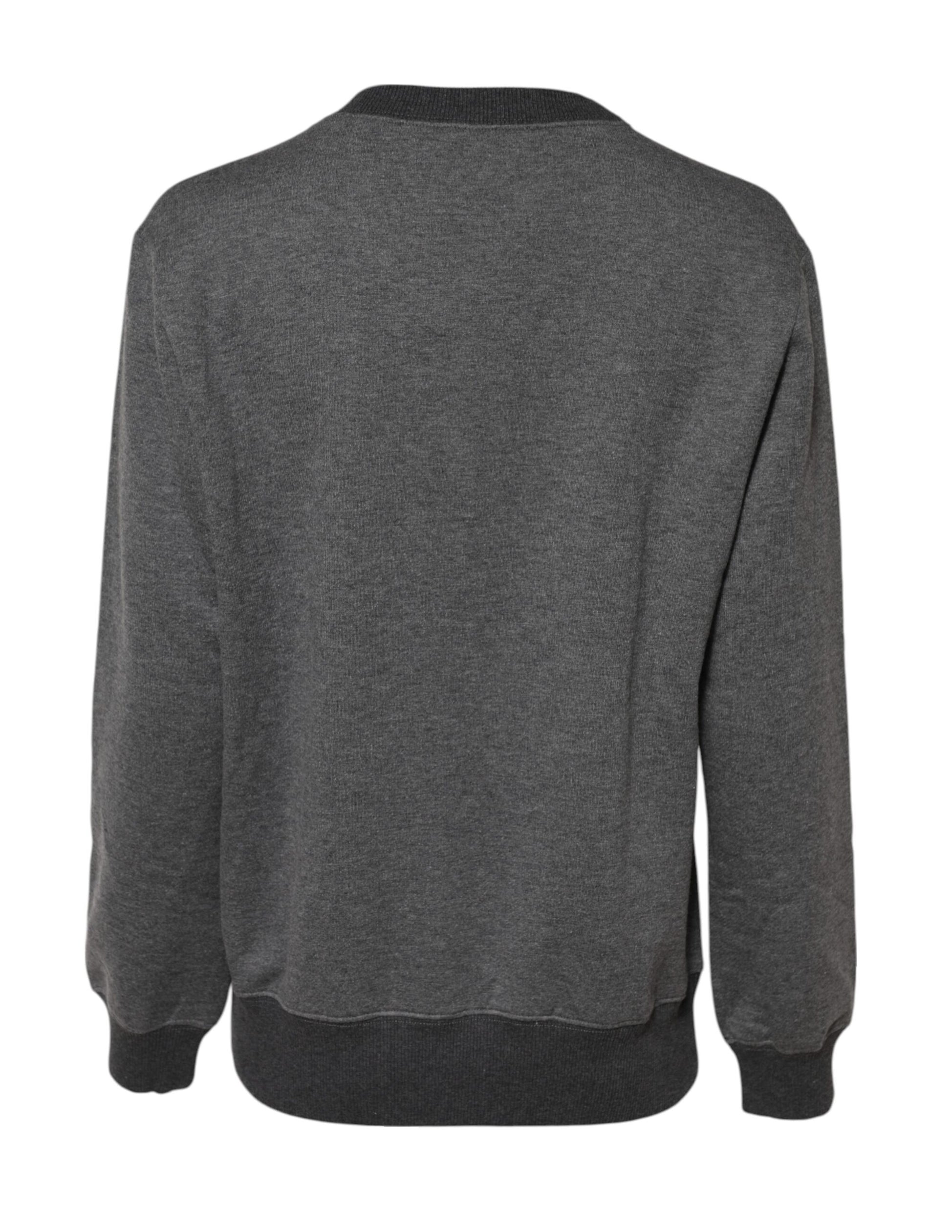 Dolce &amp; Gabbana Grauer Pullover mit DG-Logo-Stickerei